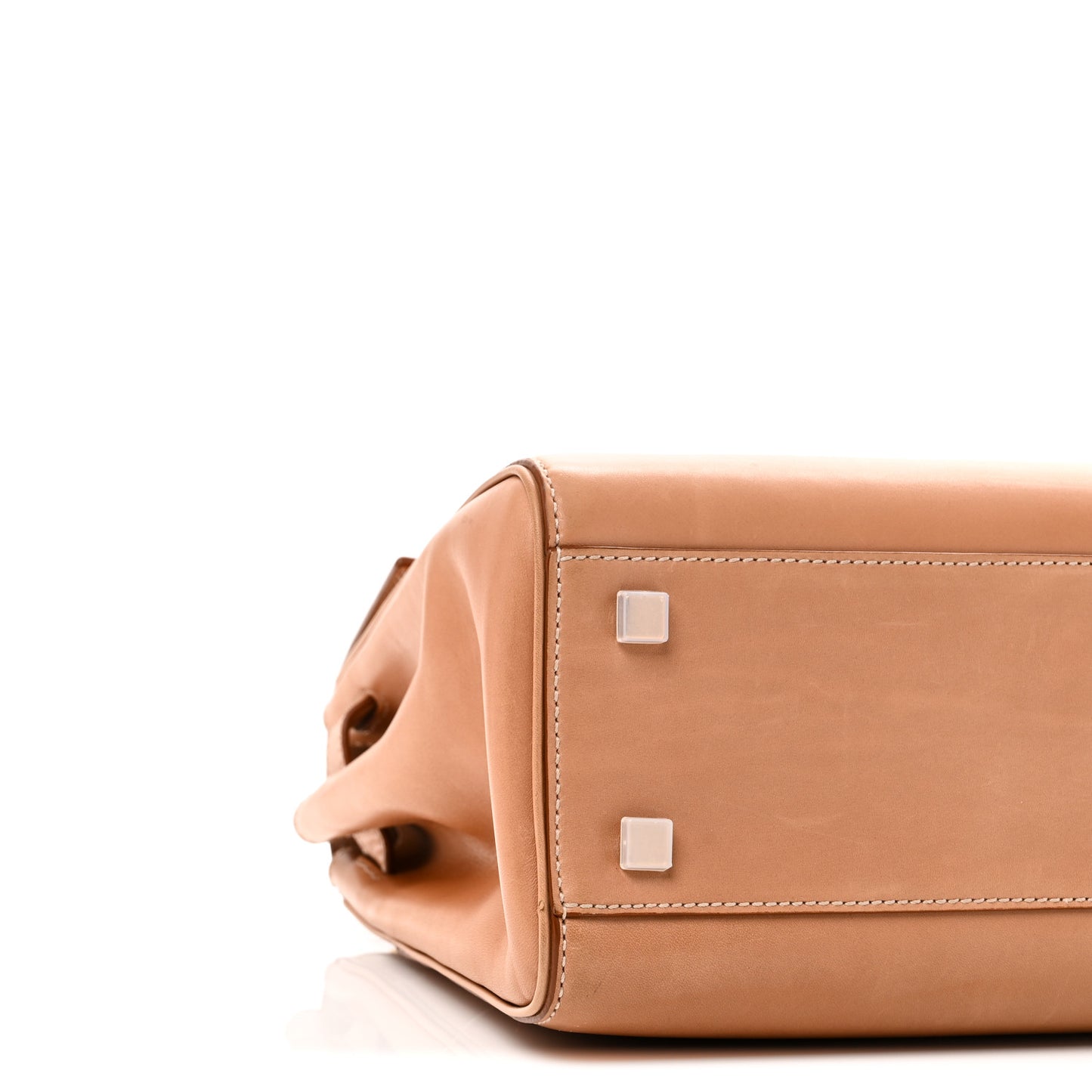 Smooth Vintage Calfskin Le Fermoir Top Handle Bag Vintage Brown
