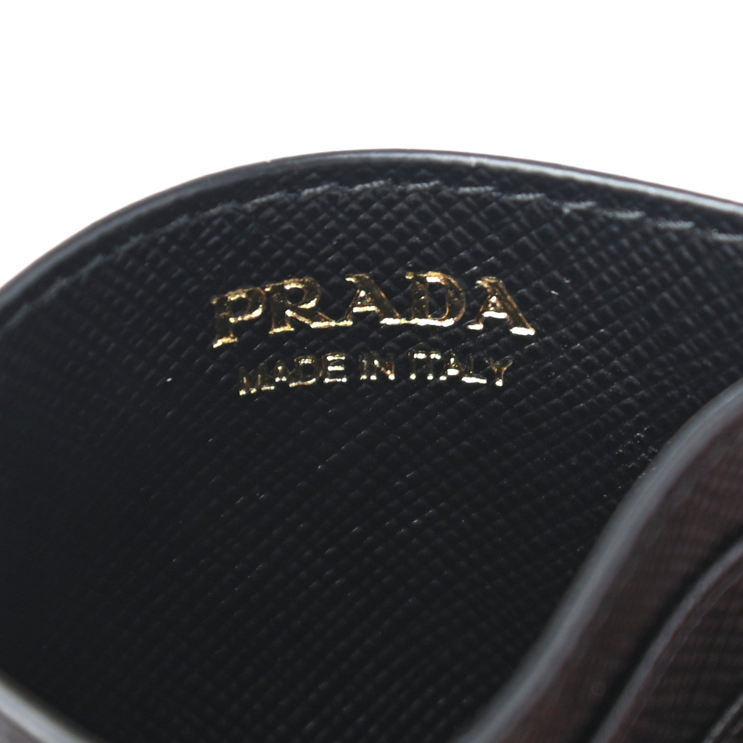 Prada Saffiano Metal Card Holder Black 6 of 7