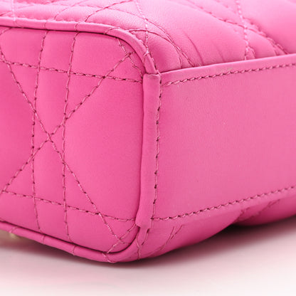 Christian Dior Lambskin Cannage Small Lady D-Joy Fuchsia 8 of 9
