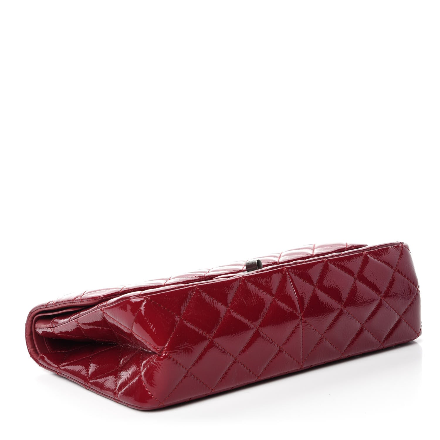 Chanel Distressed Patent Quilted 2.55 Reissue 227 Flap Red 4 of 14