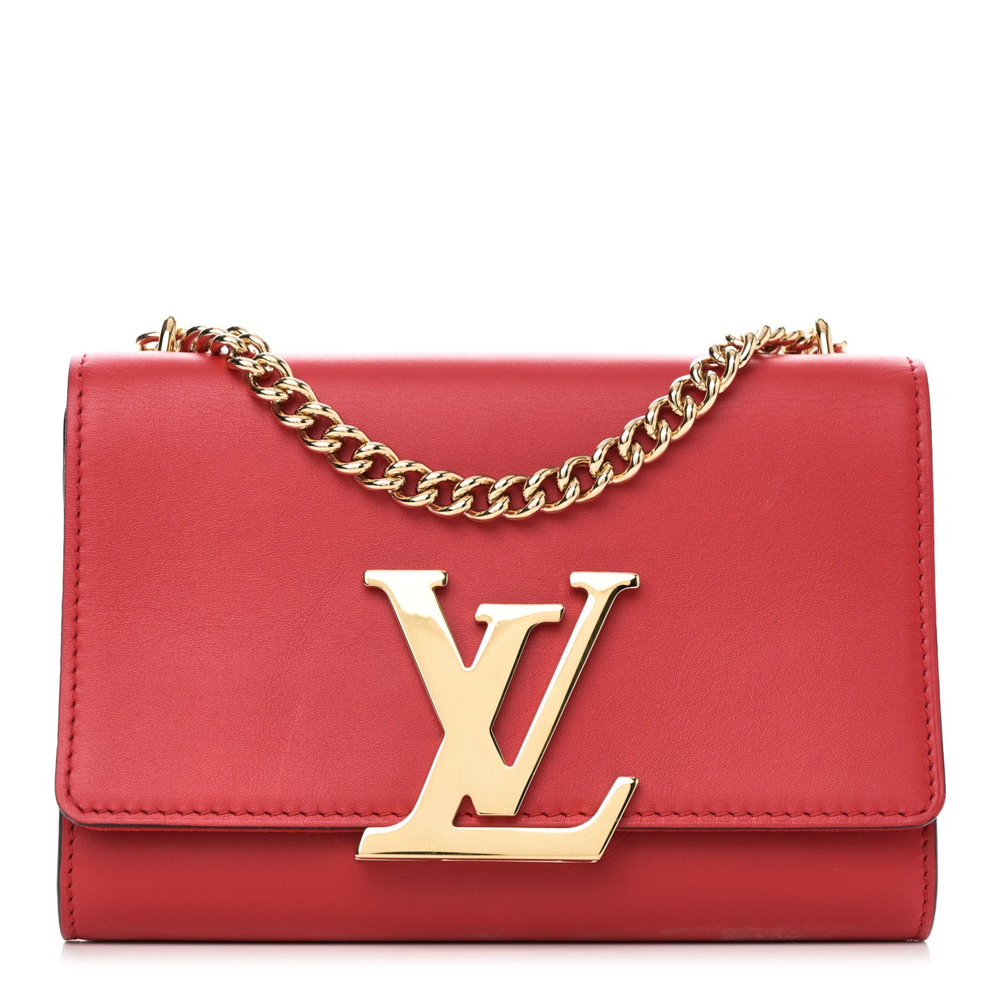 Calfskin Chain Louise MM Red