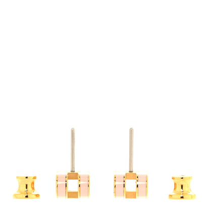 Hermes Gold Lacquered Mini Pop H Earrings Rose Dragee 3 of 6
