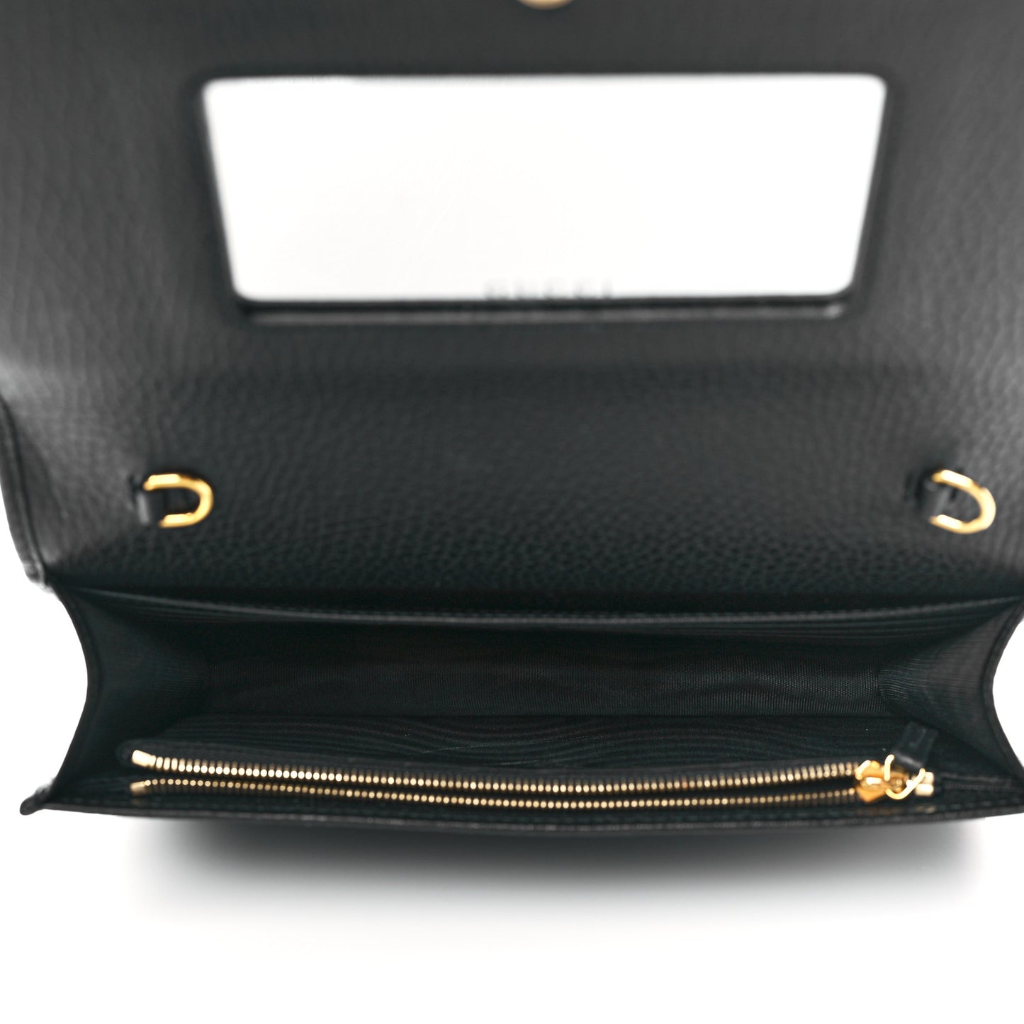 Calfskin Mini GG Marmont Chain Wallet Black