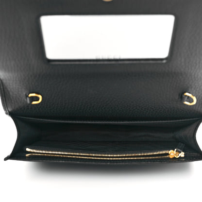 Gucci Calfskin Mini GG Marmont Chain Wallet Black 5 of 9