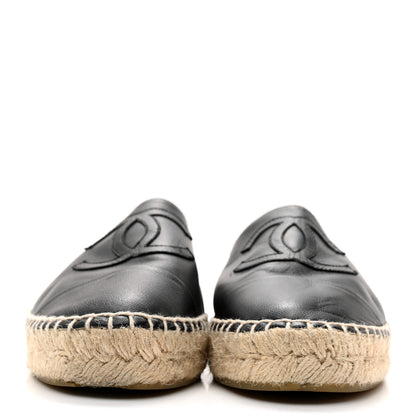 Chanel Lambskin CC Espadrilles 37 Black 2 of 12