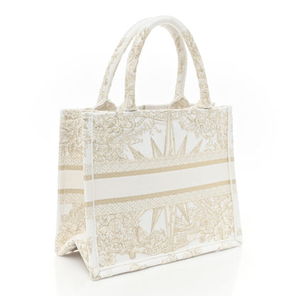 Christian Dior Canvas Embroidered Small Rêve d'Infini Book Tote Gold 3 of 7