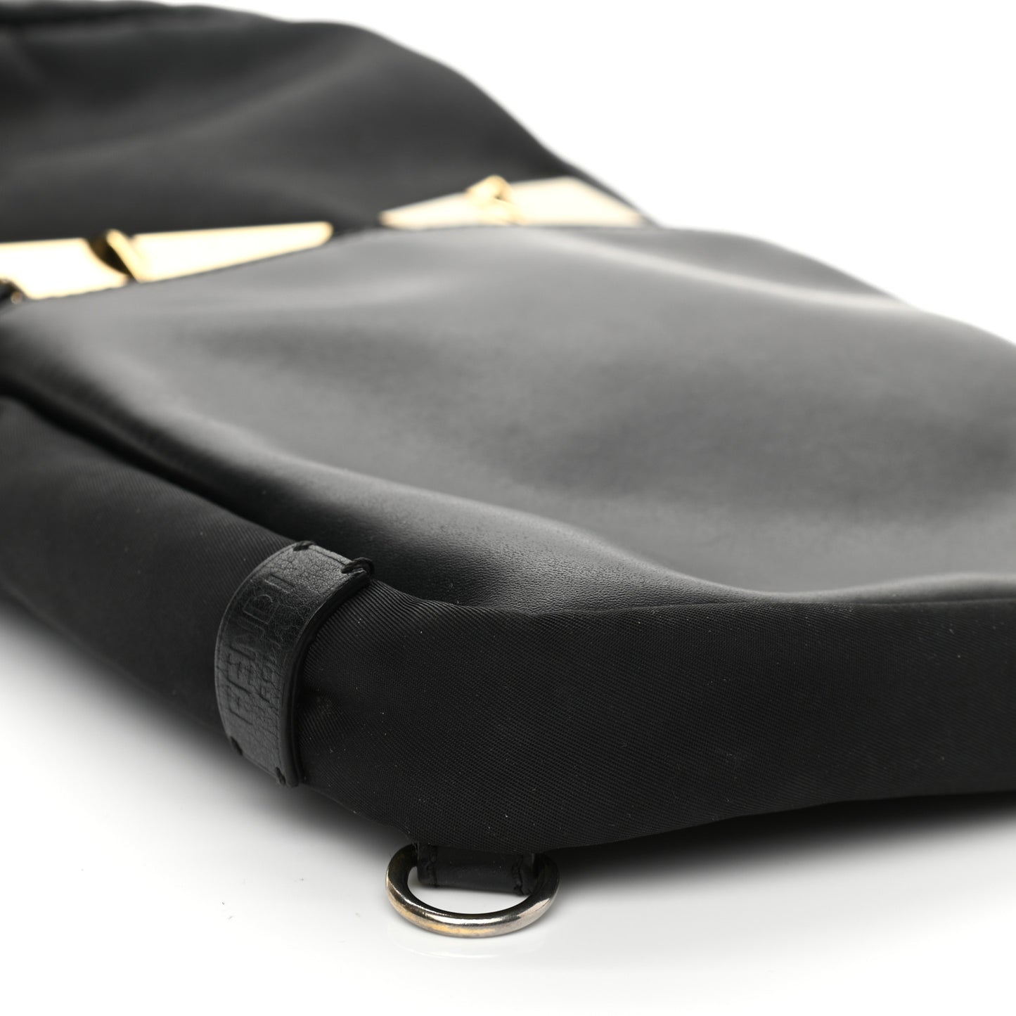 Nylon Vitello Liberty Metal Monster Eyes Sling Bag Black
