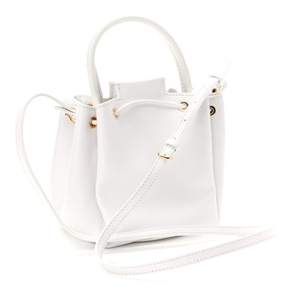 Burberry Calfskin Monogram Motif TB Bucket White 3 of 10