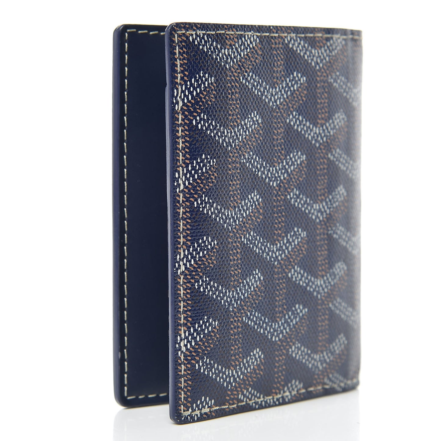 Goyardine Saint Marc Folding Card Case Navy