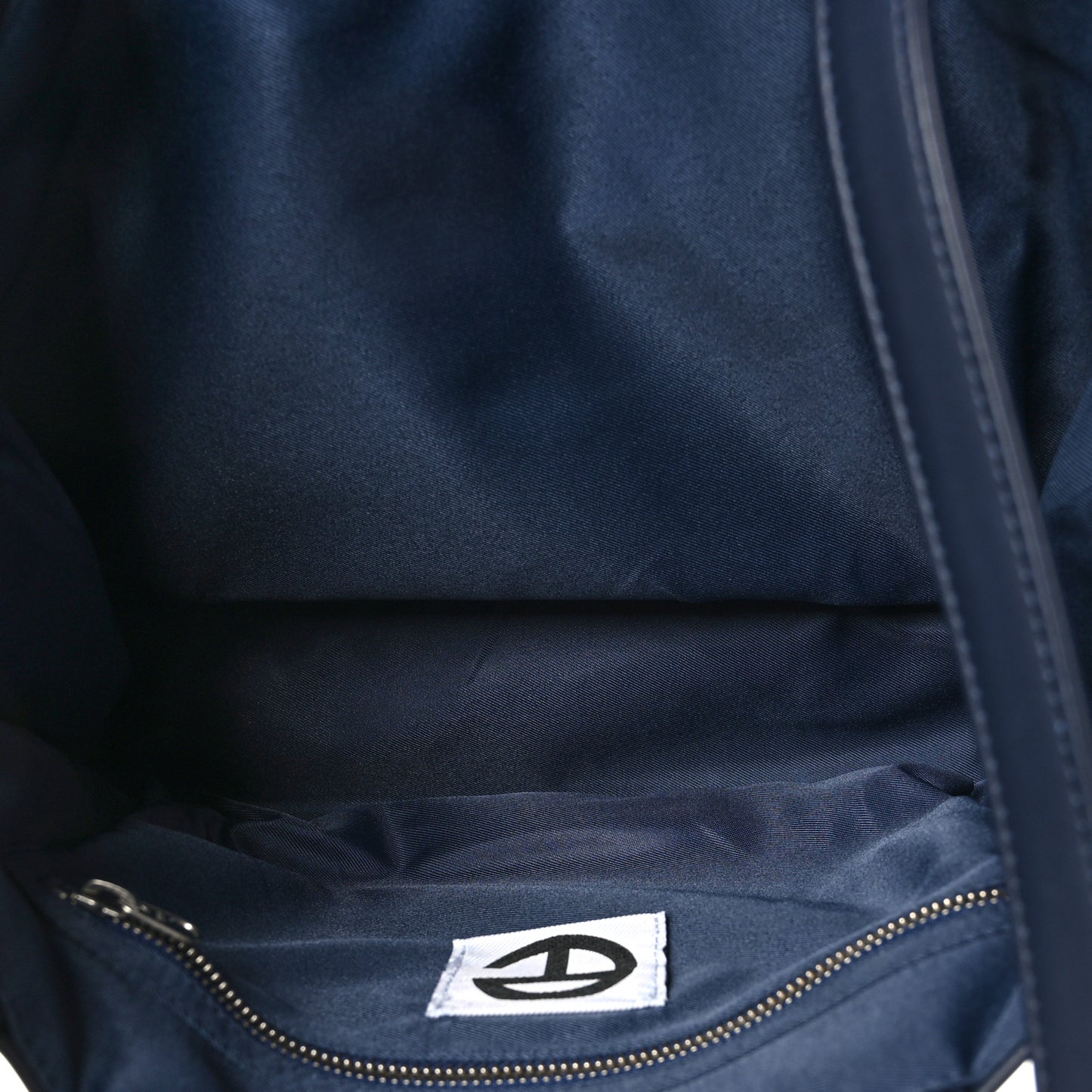 Vegan Leather Medium Shopping Bag Navy