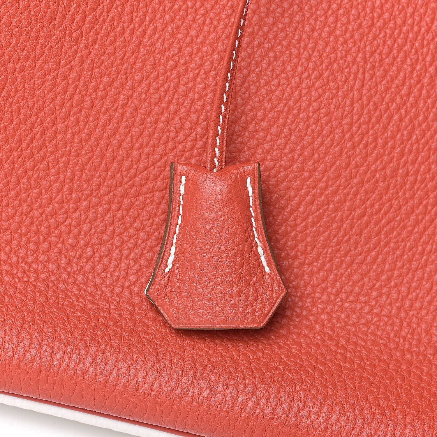 Hermes Togo Casaque Birkin 40 Sanguine White 15 of 31