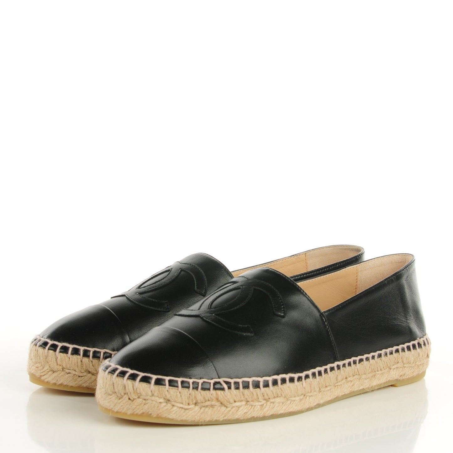 Lambskin CC Espadrilles 41 Black