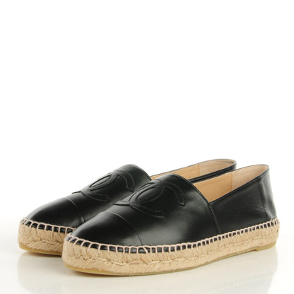 Chanel Lambskin CC Espadrilles 41 Black 4 of 10