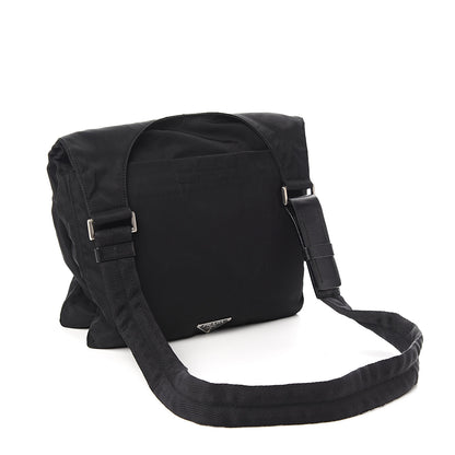 Prada Nylon Flat Messenger Bag Black 2 of 9