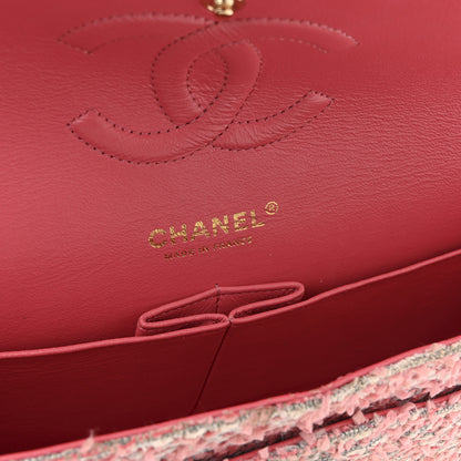 Chanel Tweed Medium Double Flap Pink 12 of 23