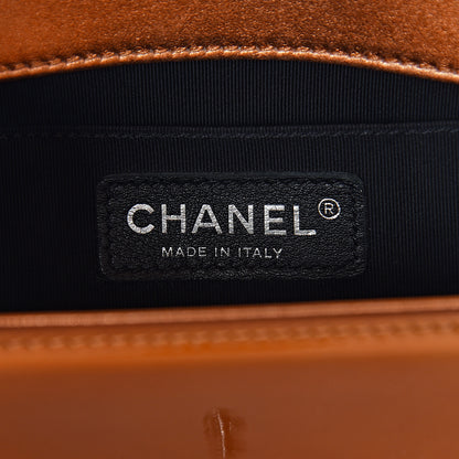 Chanel Metallic Patent Calfskin Quilted Small Boy Flap Orange 6 of 10