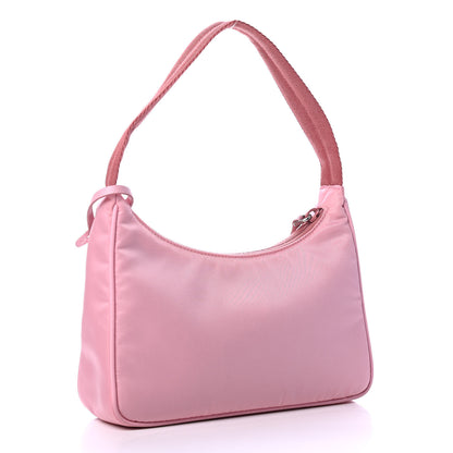 Prada Tessuto Nylon Saffiano Mini Re-Edition 2000 Bag Rosa 3 of 4