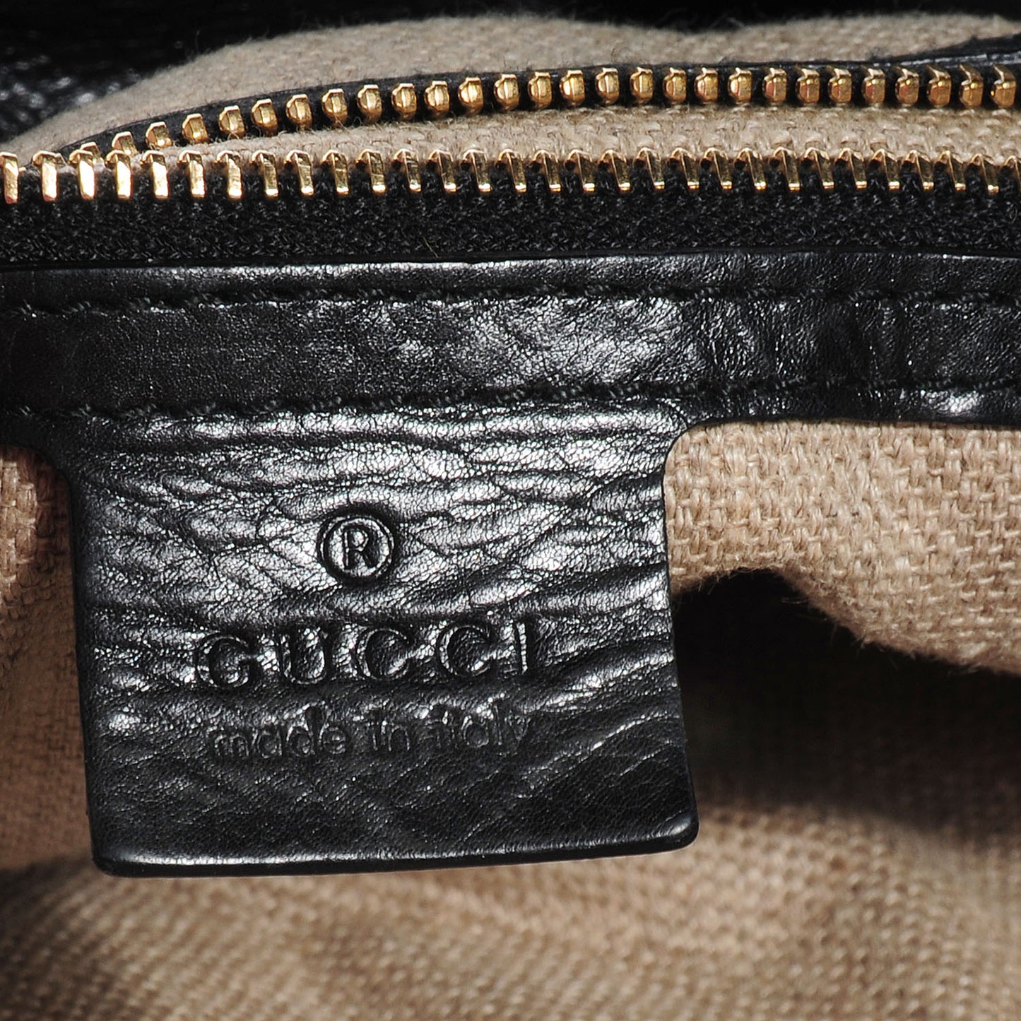 Leather Embroidered Large Hysteria Tote Black