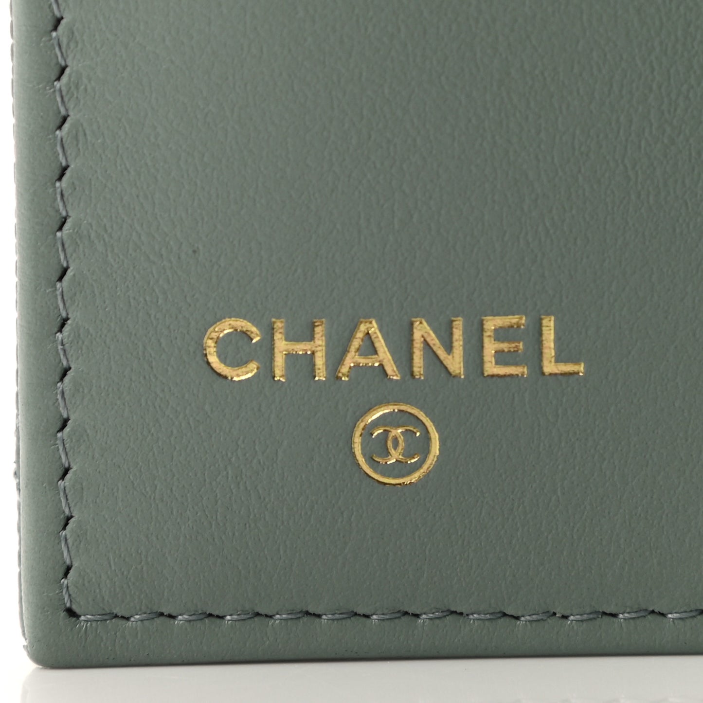Caviar Quilted Medium Flap Wallet Dark Green