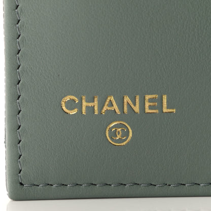 Chanel Caviar Quilted Medium Flap Wallet Dark Green 6 of 9