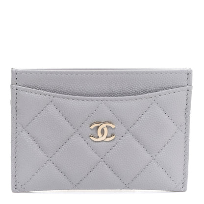 Chanel Caviar Quilted Card Holder Grey 1 of 8