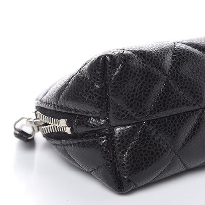 Chanel Caviar Quilted Cosmetic Case Black 8 of 12