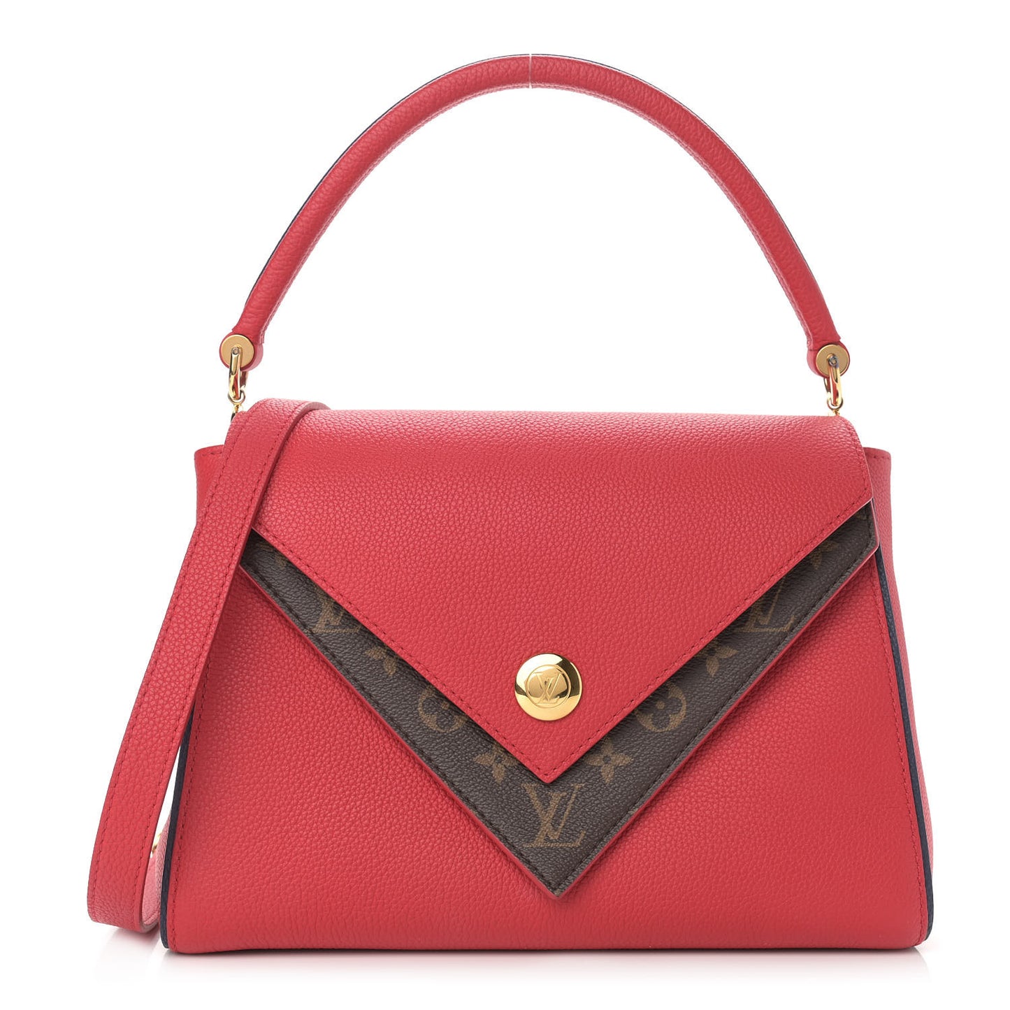 Calfskin Monogram Double V Rubis