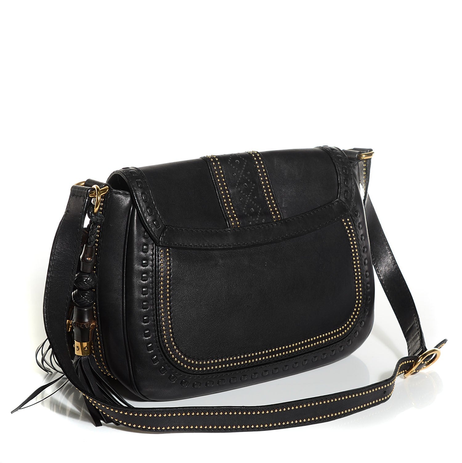 Gucci Calfskin Medium Snaffle Bit Shoulder Bag Black 3 of 7