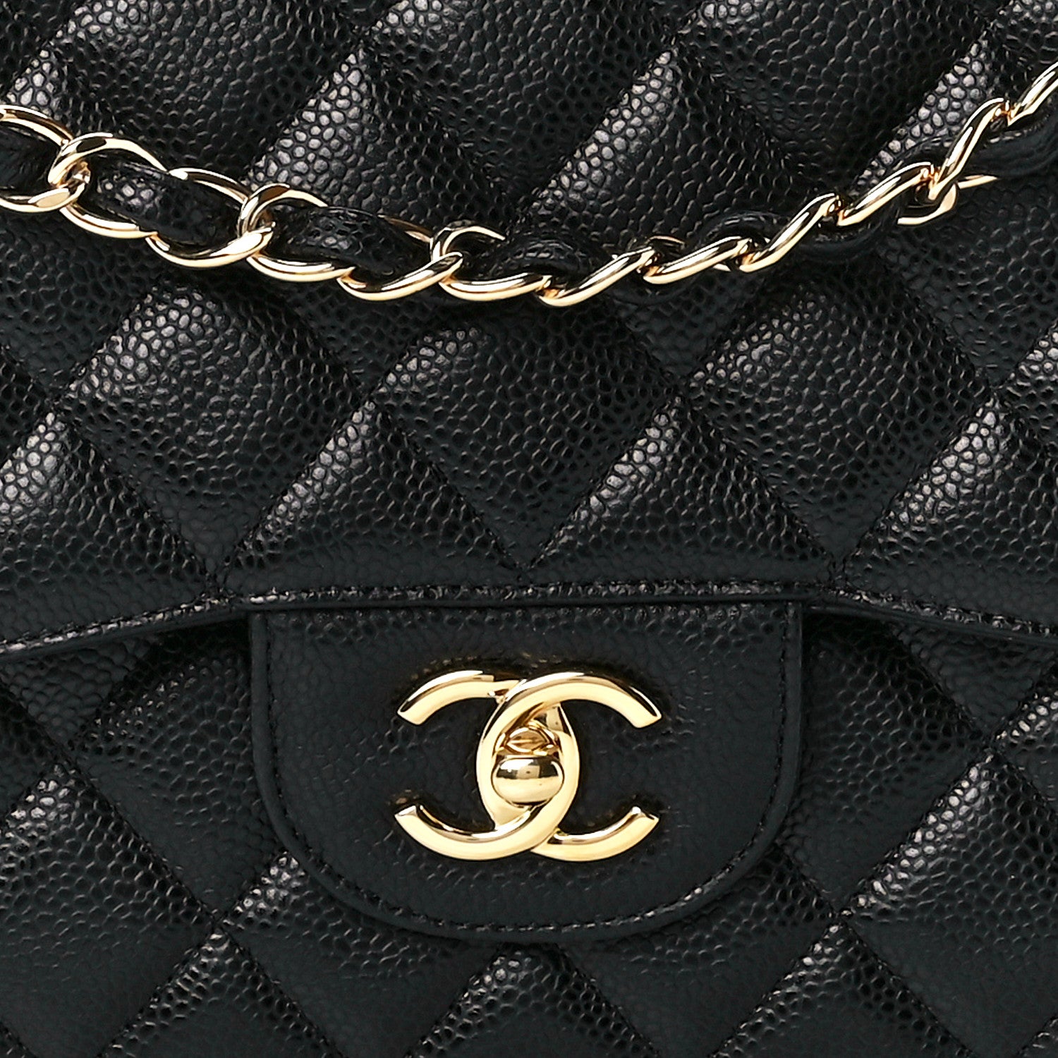Chanel Caviar Quilted Jumbo Double Flap Black 9 of 12