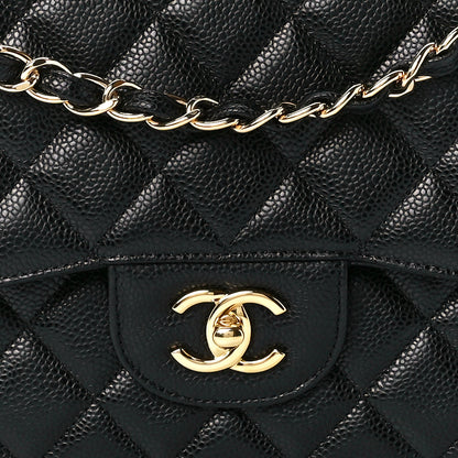 Chanel Caviar Quilted Jumbo Double Flap Black 9 of 12