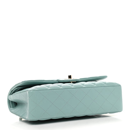 Chanel Caviar Quilted Medium Double Flap Light Blue 4 of 10