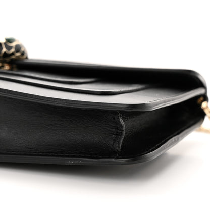Bulgari Calfskin Serpenti Forever Shoulder Bag Black 10 of 13