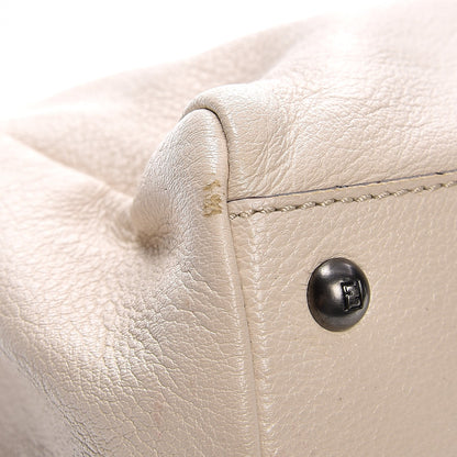 Fendi Goatskin Zucca Large Peekaboo Iconic Satchel Latte Tobacco Moro 14 of 24