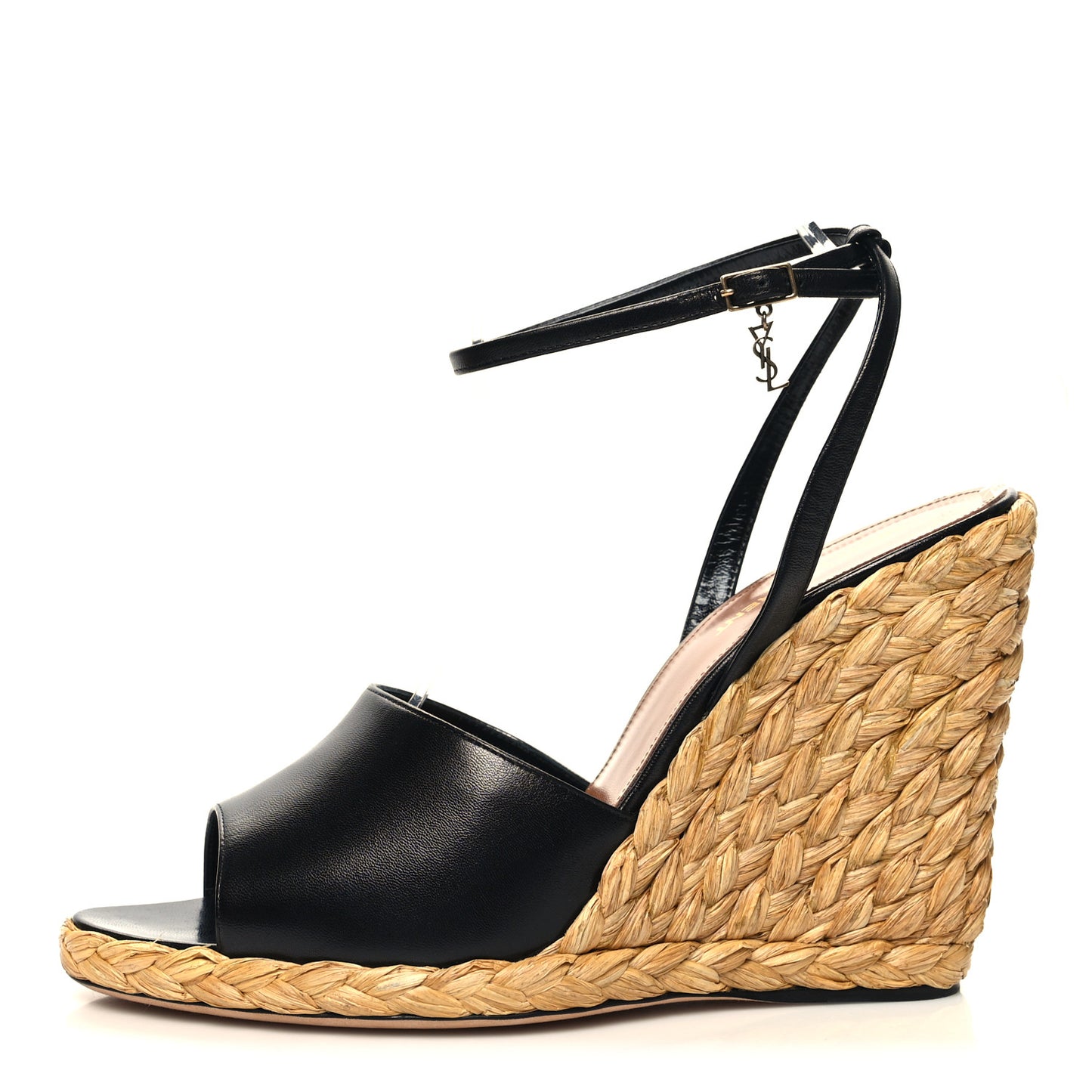 Calfskin Paloma Espadrille 95 Wedges 40 Black