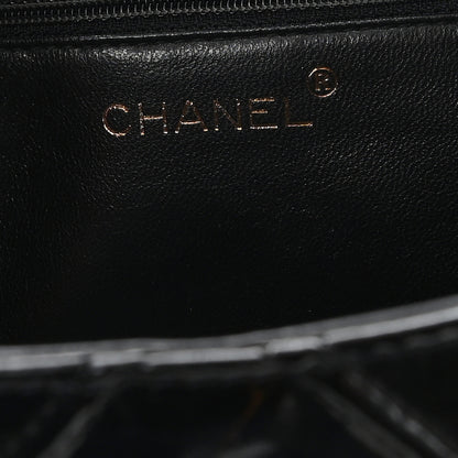 Chanel Patent Quilted Shoulder Bag Black 6 of 13