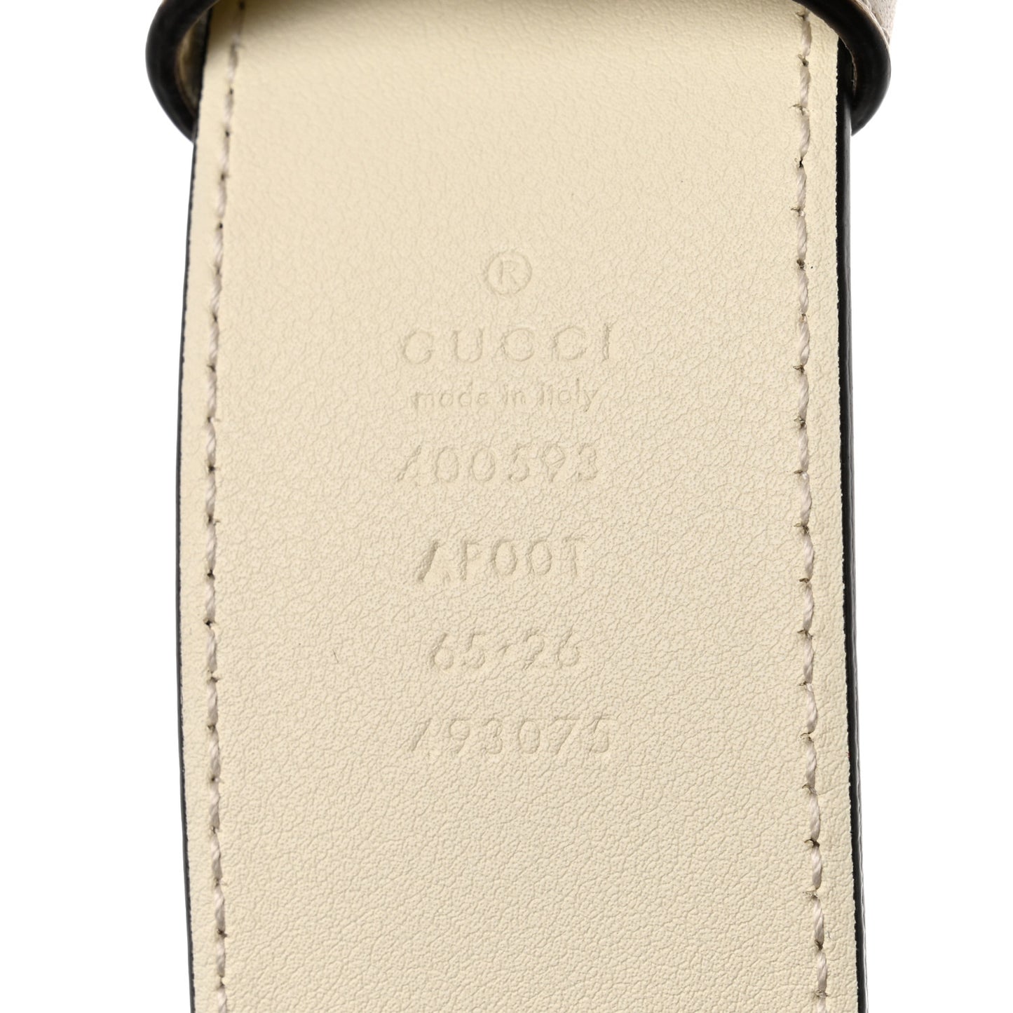 Calfskin Double G 40mm Belt 65 26 Mystic White