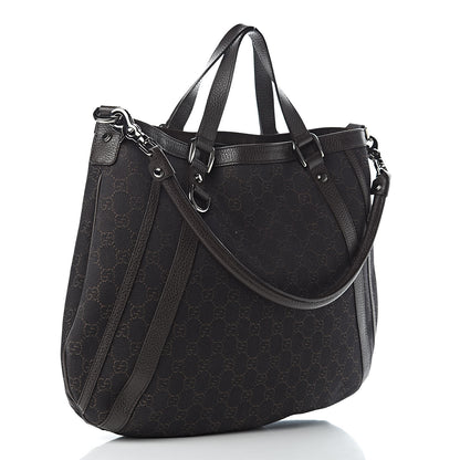 Gucci Monogram Medium Abbey Convertible Tote Dark Brown 3 of 10