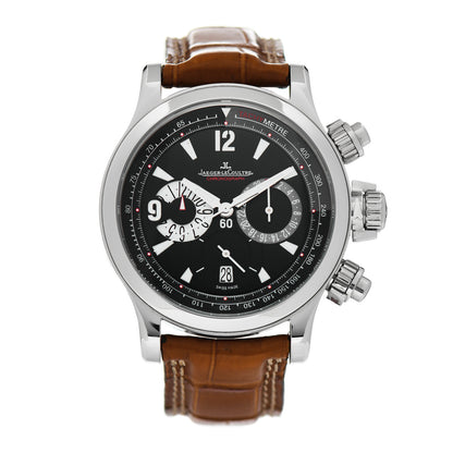 Jaeger-LeCoultre Stainless Steel Alligator 41.5mm Master Compressor Chronograph Automatic Watch Black 146.8.25 1 of 5
