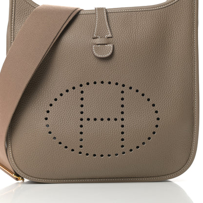 Hermes Taurillon Clemence Evelyne III PM Etoupe 8 of 11