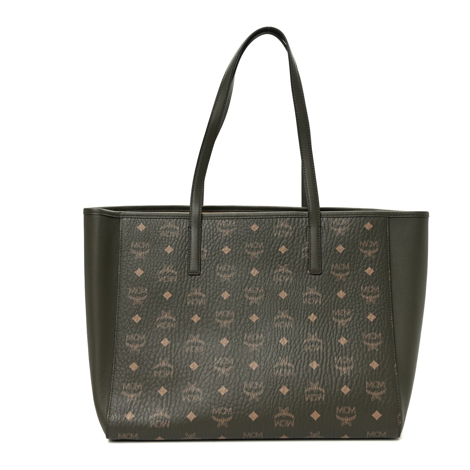 MCM Visetos Large Portuna Shopper Tote Sea Turtle 1615843 – FASHIONPHILE