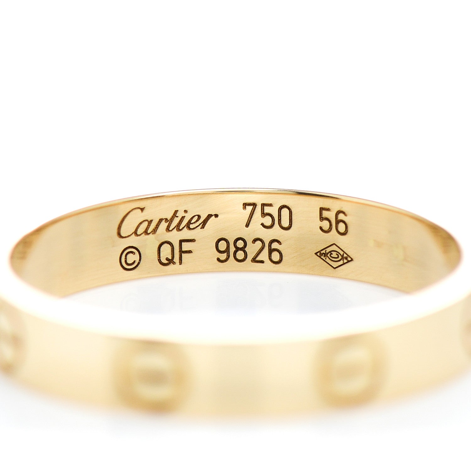 Cartier 18K Yellow Gold 3.5mm LOVE Wedding Band Ring 56 7.5 4 of 4