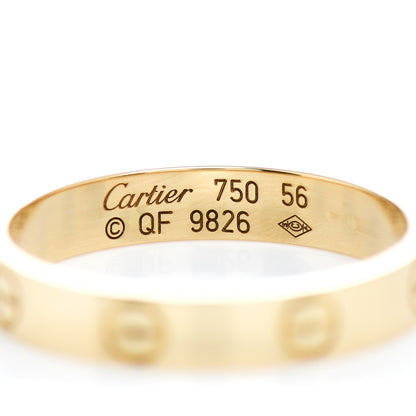 Cartier 18K Yellow Gold 3.5mm LOVE Wedding Band Ring 56 7.5 4 of 4