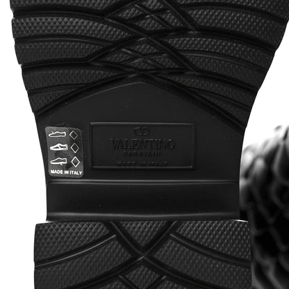 Valentino Garavani Rubber Atelier 03 Rose Edition 30/50mm Short Rainboots 40 Black 6 of 8