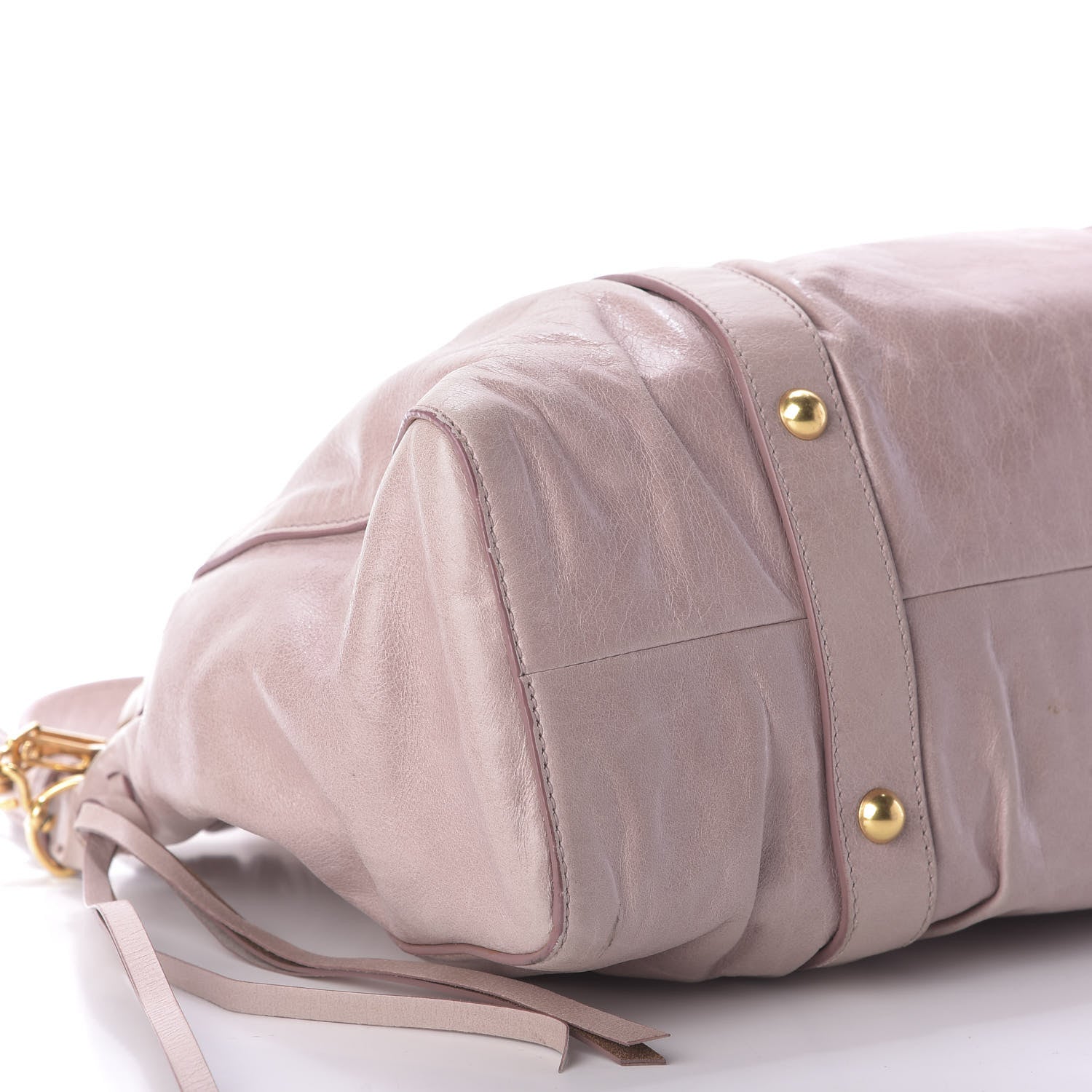Miu Miu Vitello Shine Top Handle Satchel Mughetto 7 of 9