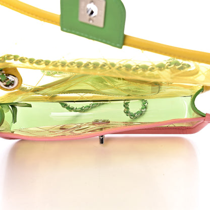 Chanel Lambskin PVC Quilted Mini Coco Splash Flap Yellow Green Pink 5 of 11
