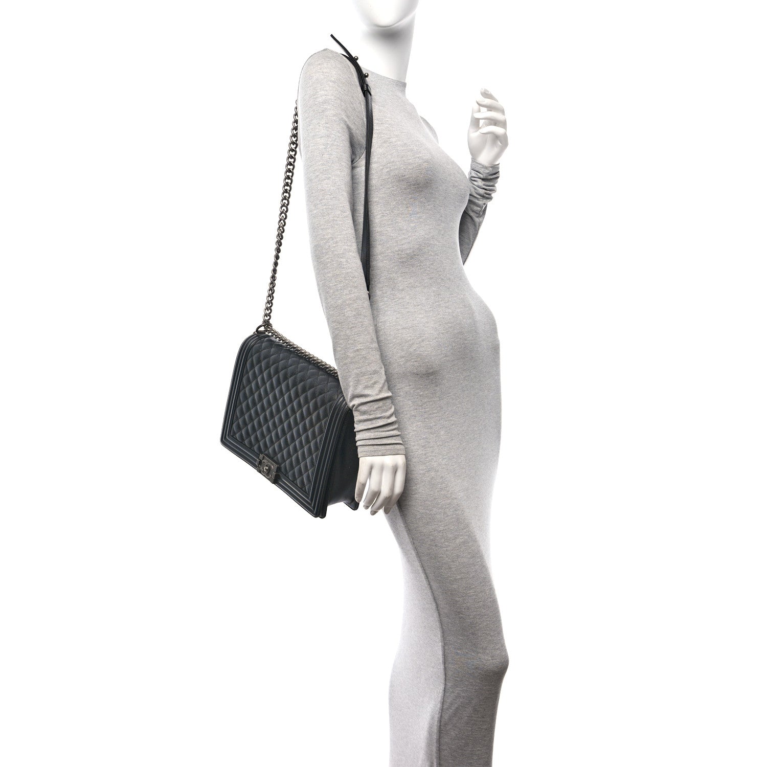 Chanel Caviar Quilted Large Boy Flap Black 2 of 12