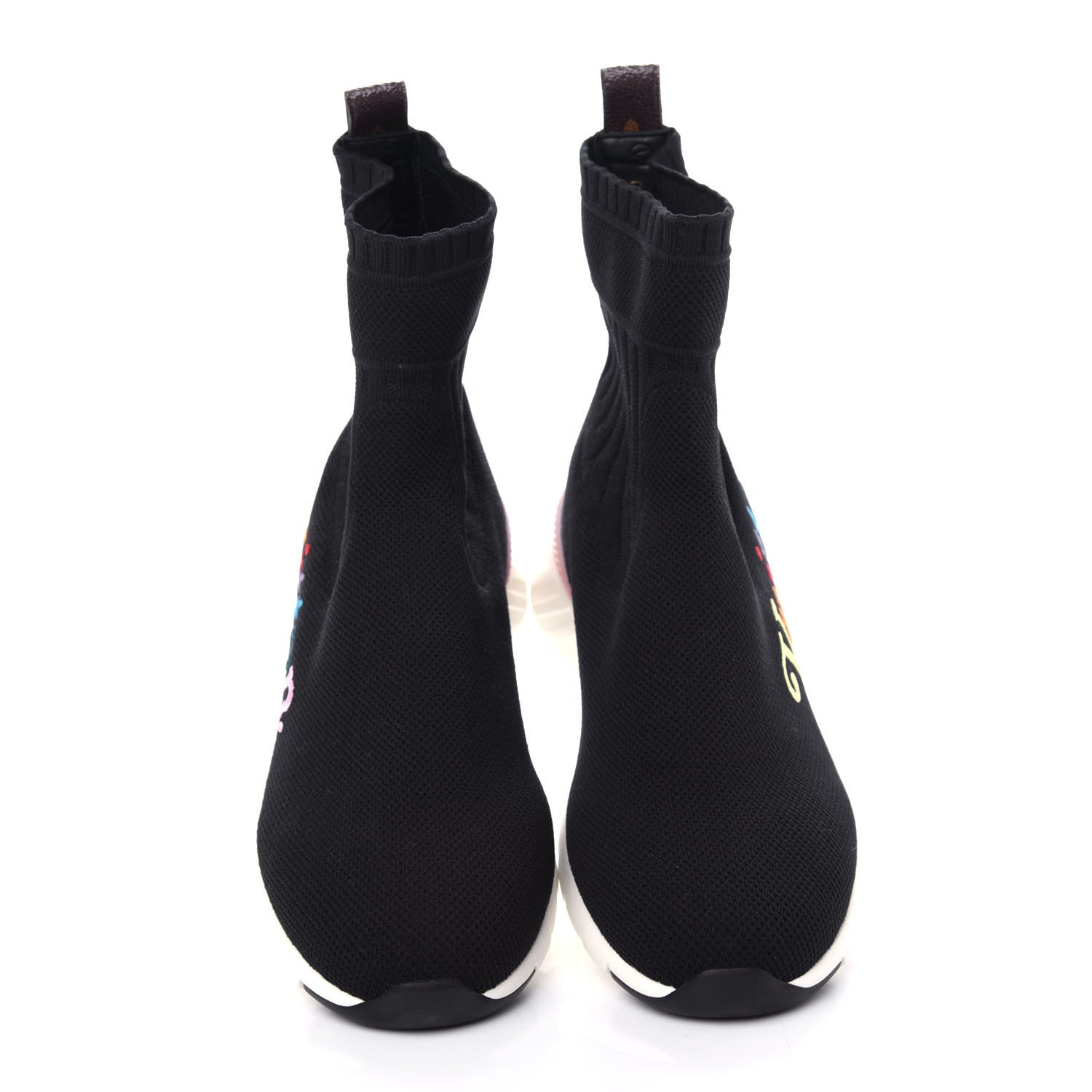 Louis Vuitton Stretch Fabric Aftergame Wave Sneaker Boots 37 Black 5 of 10