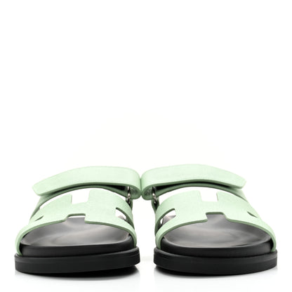 Hermes Epsom Womens Chypre Sandals 36 Vert Jade 2 of 8