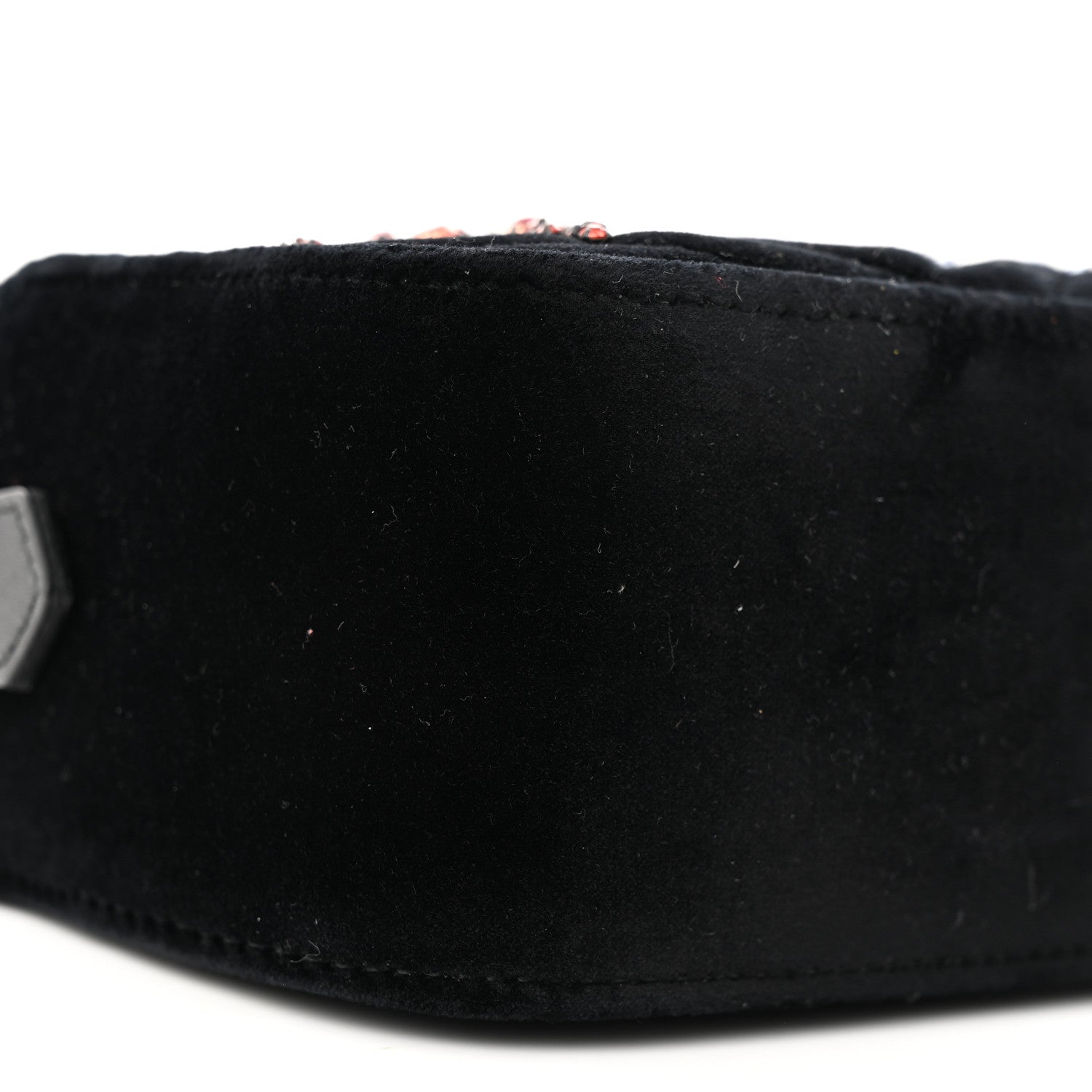 Gucci Velvet Matelasse Crystal Star Embroidered Small GG Marmont Chain Shoulder Bag Black 9 of 11