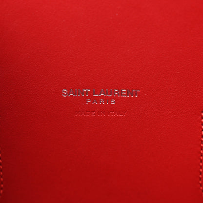 Saint Laurent Calfskin Crocodile Embossed Small Sac de Jour Eros Red 7 of 20